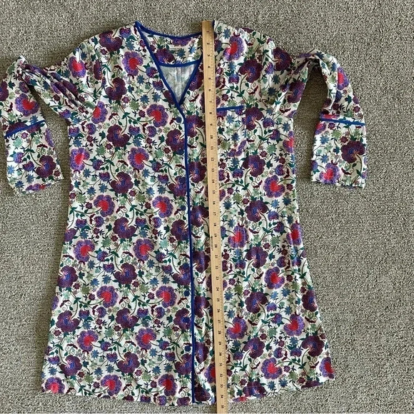 Summersalt The Cloud 9 Boyfriend Sleep Shirt Scroll Block Print in Violet & Lava - Picture 4 of 9